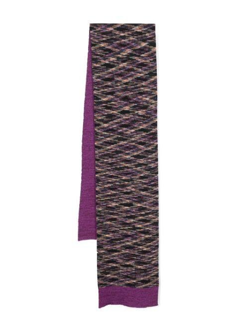 patterned-intarsia reversible scarf by MISSONI