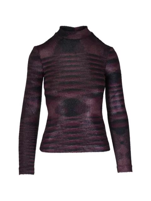 patterned mock-neck T-shirt by MISSONI