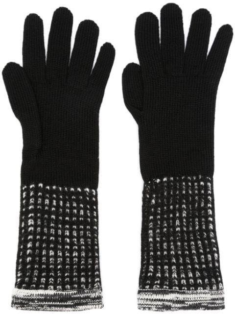 patterned wool gloves by MISSONI