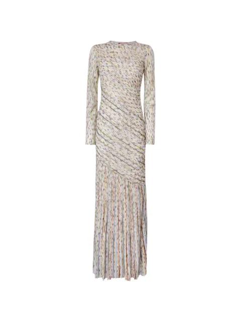 pleated long-sleeved maxi dress by MISSONI