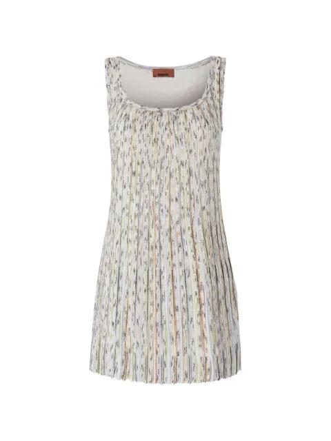 pleated striped-pattern mini dress by MISSONI