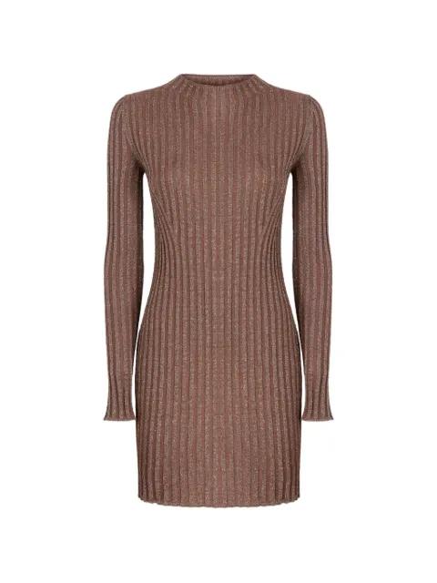 ribbed-knit metallic-thread dress by MISSONI