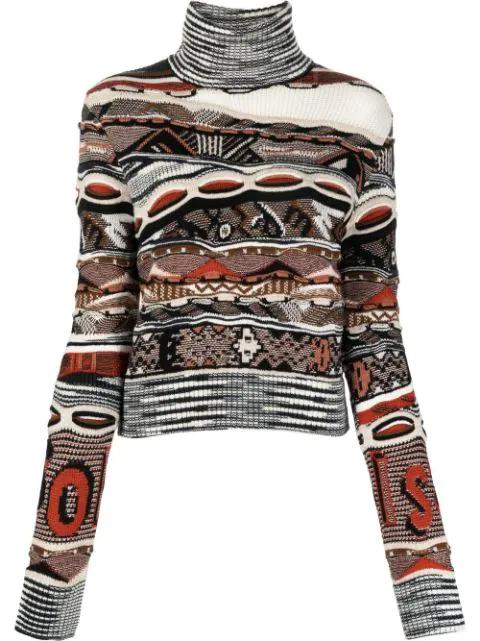 roll neck knitted jumper by MISSONI