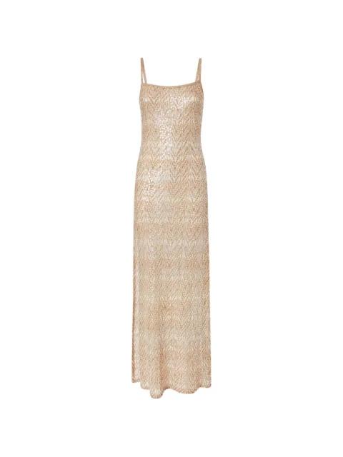 sequin-embellished maxi beach dress by MISSONI