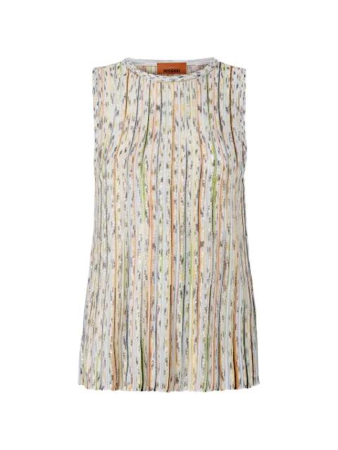 sequin-embellished round-neck top by MISSONI