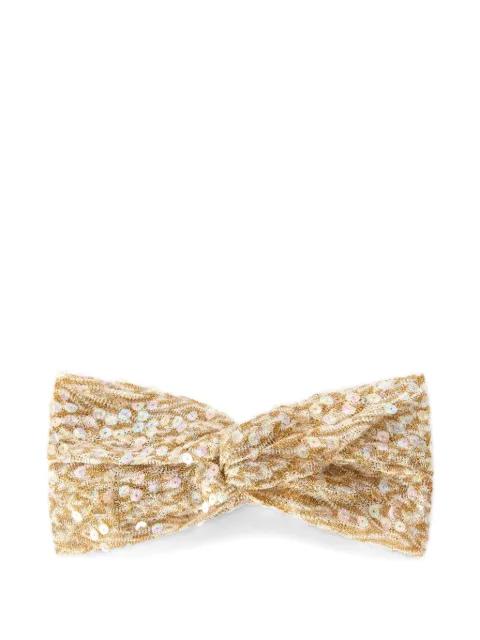 sequin-embellished twisted headband by MISSONI