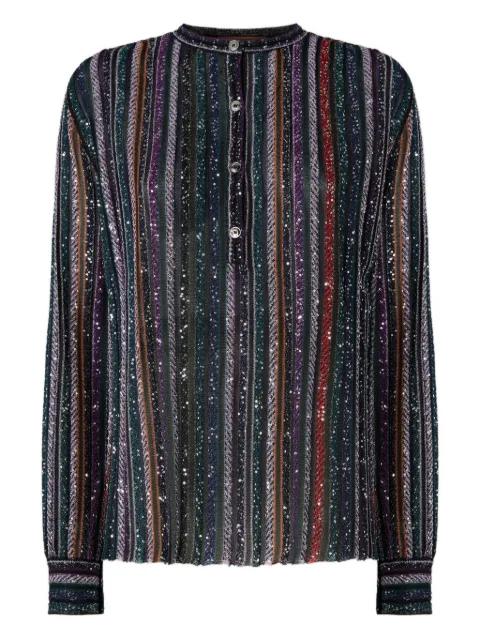 sequin-striped blouse by MISSONI