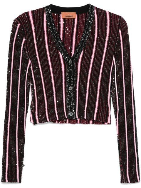 sequined ribbed cardigan by MISSONI