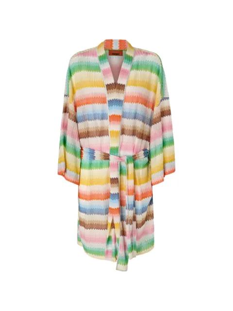 short kimono cover-up with dégradé zigzag pattern by MISSONI