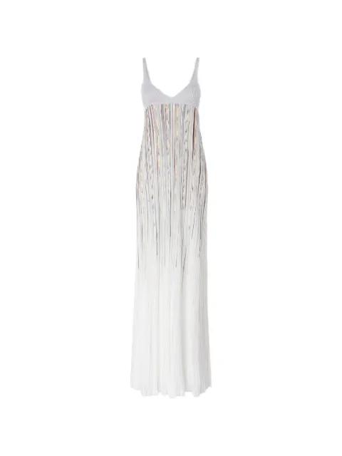 sleeveless flame-effect lamé gown by MISSONI
