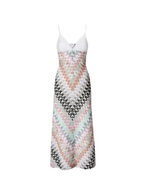 sleeveless patterned midi dress by MISSONI