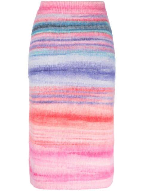slub brushed knitted skirt by MISSONI