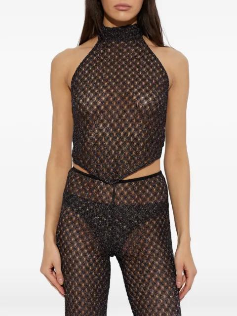 spiderweb-lace halterneck top by MISSONI