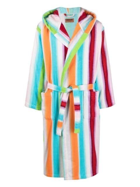 stripe-pattern cotton robe by MISSONI
