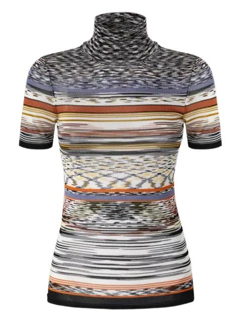 stripe-pattern turtleneck top by MISSONI