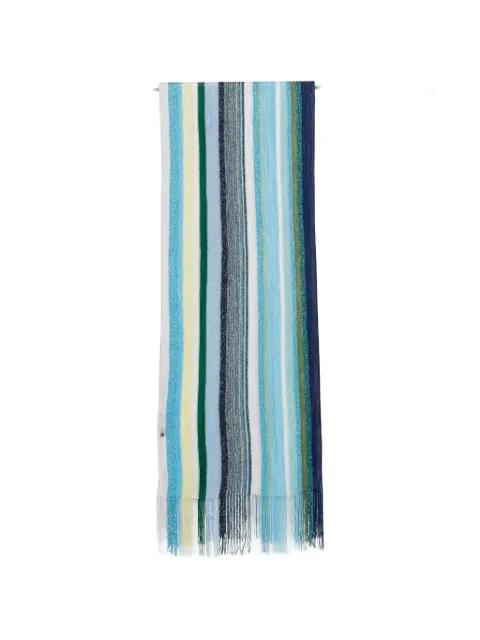 striped fringed scarf by MISSONI