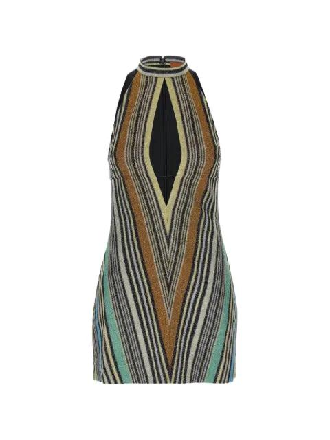 striped lamé mini dress by MISSONI