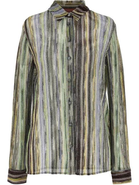 striped lamé shirt by MISSONI