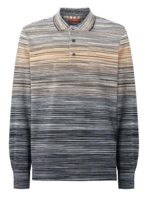 striped long-sleeve polo shirt by MISSONI