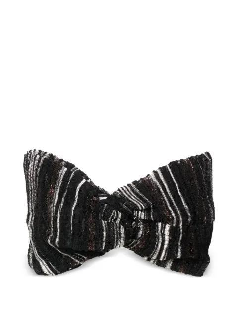 striped metallic-thread headband by MISSONI