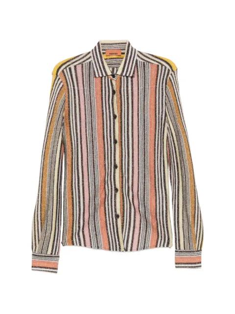 striped metallic-thread shirt by MISSONI