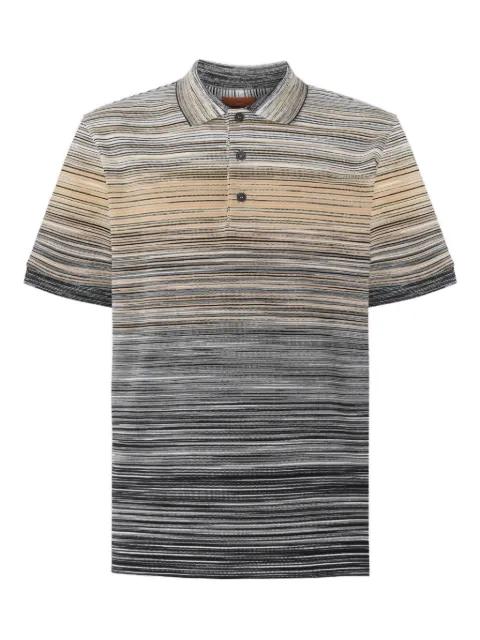 striped ombre polo shirt by MISSONI