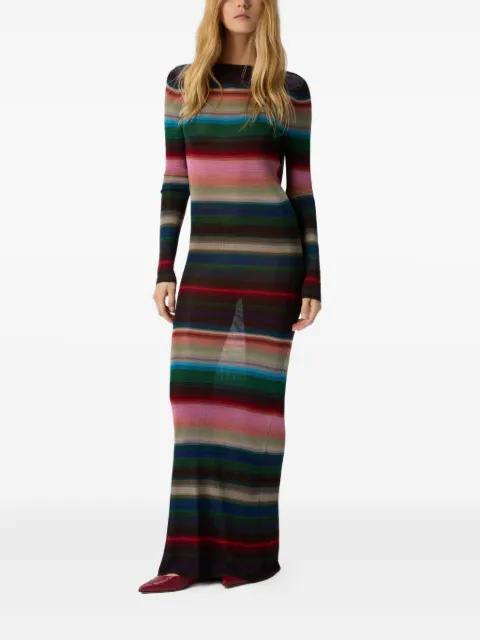 striped open-back maxi dress by MISSONI