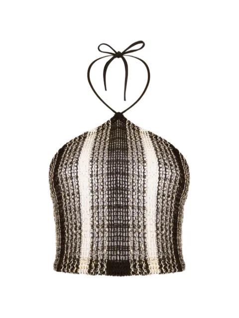 striped-pattern halterneck top by MISSONI