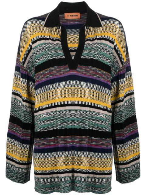 striped relaxed-fit  polo shirt by MISSONI