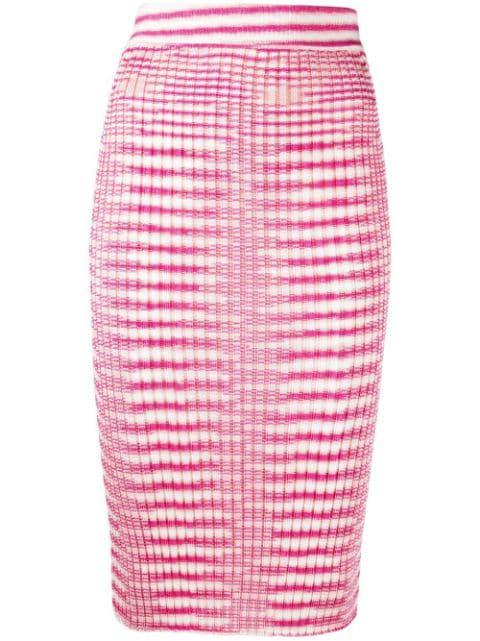 striped rib-knit skirt by MISSONI