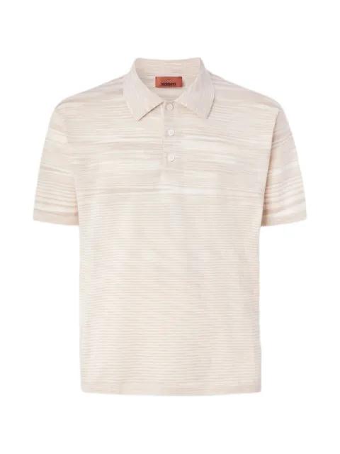 striped short-sleeve polo shirt by MISSONI