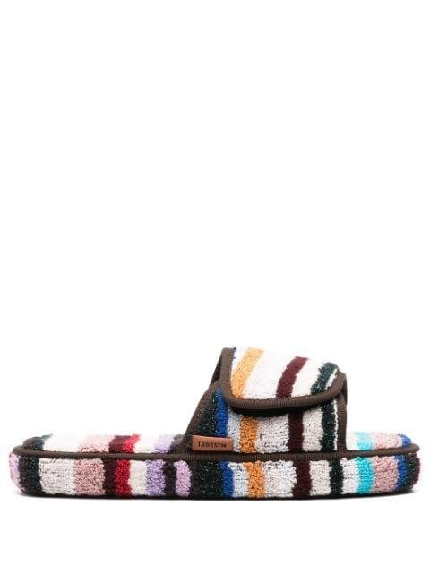 striped touch-strap slippers by MISSONI