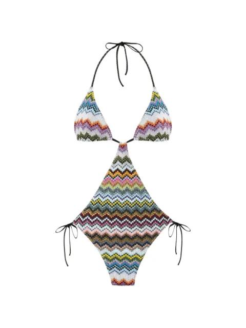 triangle-top zig-zag-pattern swimsuit by MISSONI