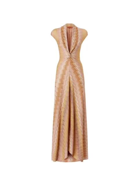 twisted Zigzag-pattern dress by MISSONI