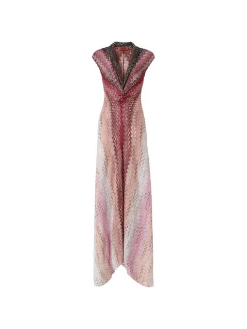 twisted v-neck dress by MISSONI