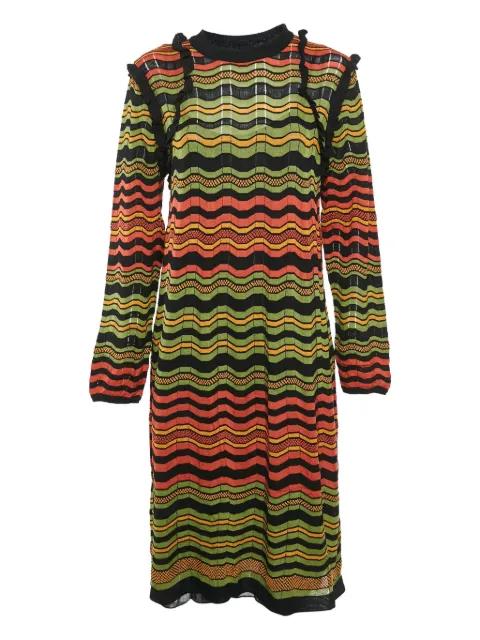 wave-pattern ruffle-detail dress by MISSONI 
