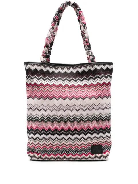 wave tote bag by MISSONI