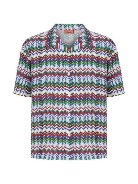 zig-zag button-down shirt by MISSONI