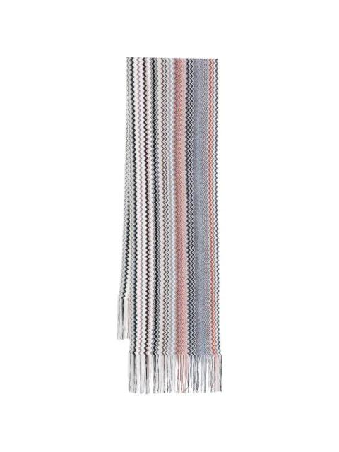 zig-zag fringed scarf by MISSONI