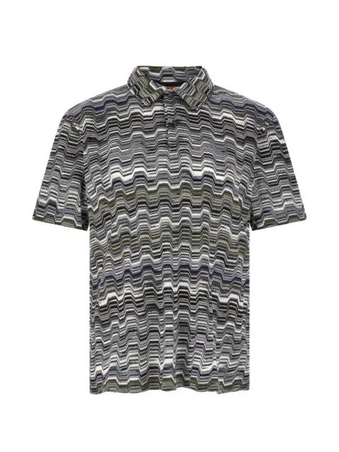zig-zag jacquard polo shirt by MISSONI