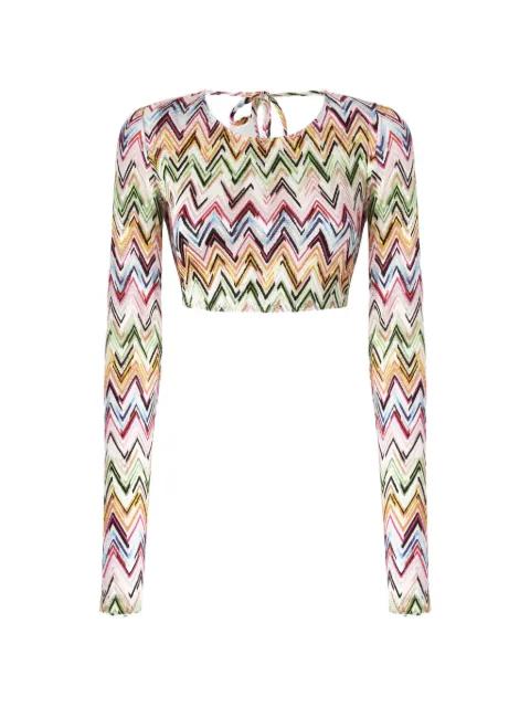 zig-zag long-sleeved top by MISSONI