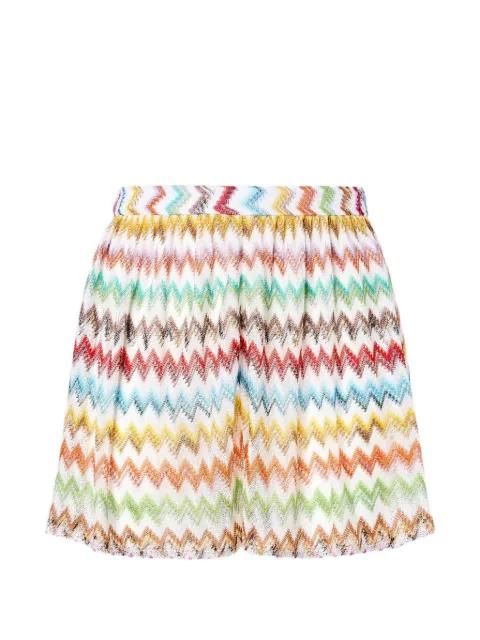 zigzag elasticated shorts by MISSONI