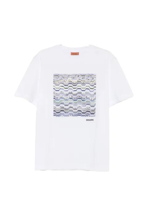 zigzag-embellishment T-shirt by MISSONI