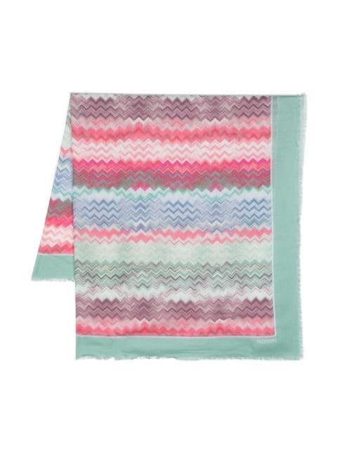 zigzag fringed scarf by MISSONI