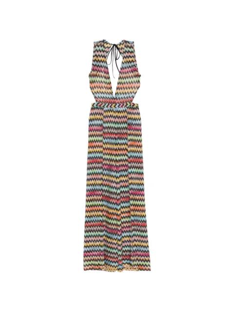 zigzag-knit cut-out jumpsuit by MISSONI