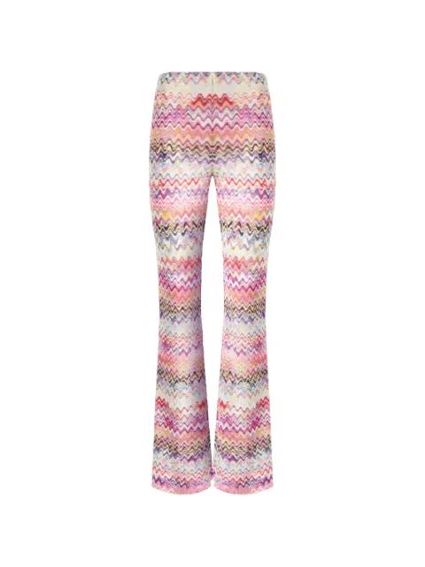 zigzag-knit flared trousers by MISSONI