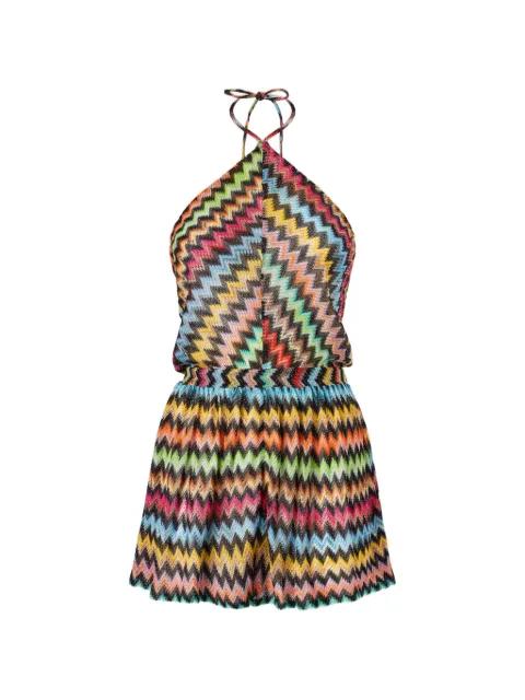 zigzag-knit halterneck playsuit by MISSONI