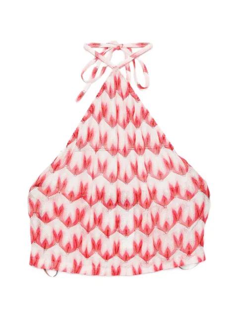 zigzag-knit halterneck top by MISSONI