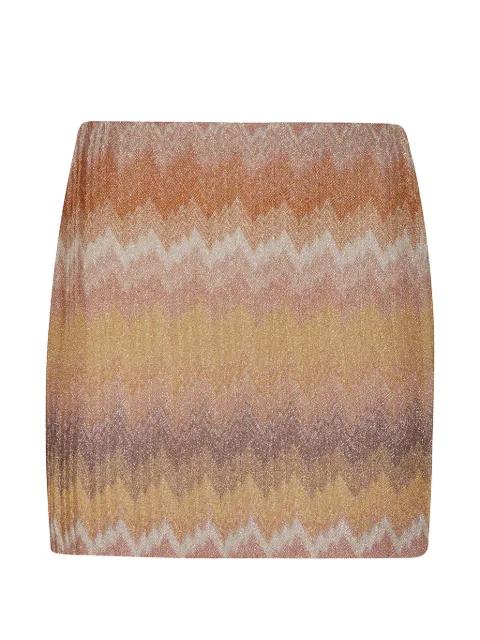 zigzag-knit metallic-effect skirt by MISSONI