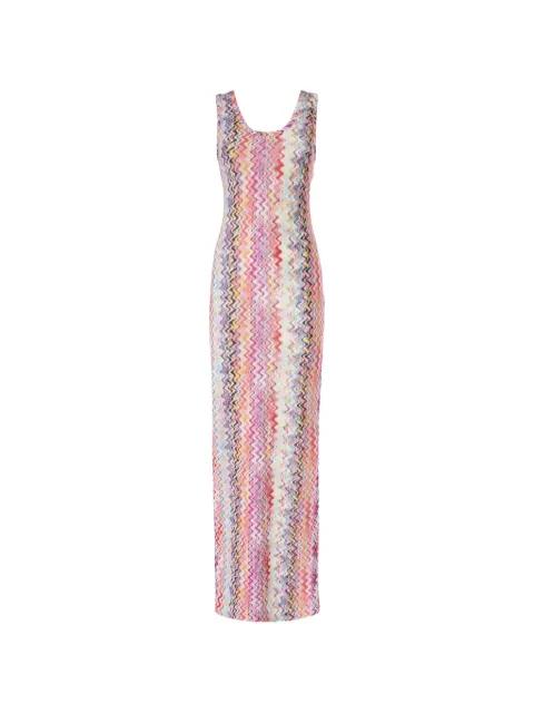 zigzag-knit scoop-neck dress by MISSONI
